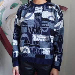 Vintage Blue Art Deco Sweater 💙